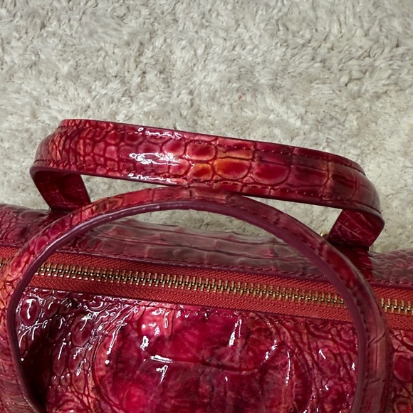 🛢️Brahmin Red Claire Melbourne Barrel Bag - Picture 7 of 13